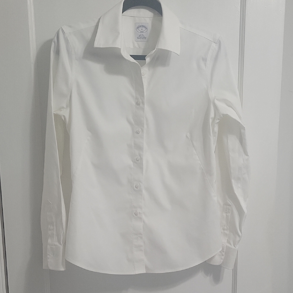 Brooks Brothers White Fitted Shirt